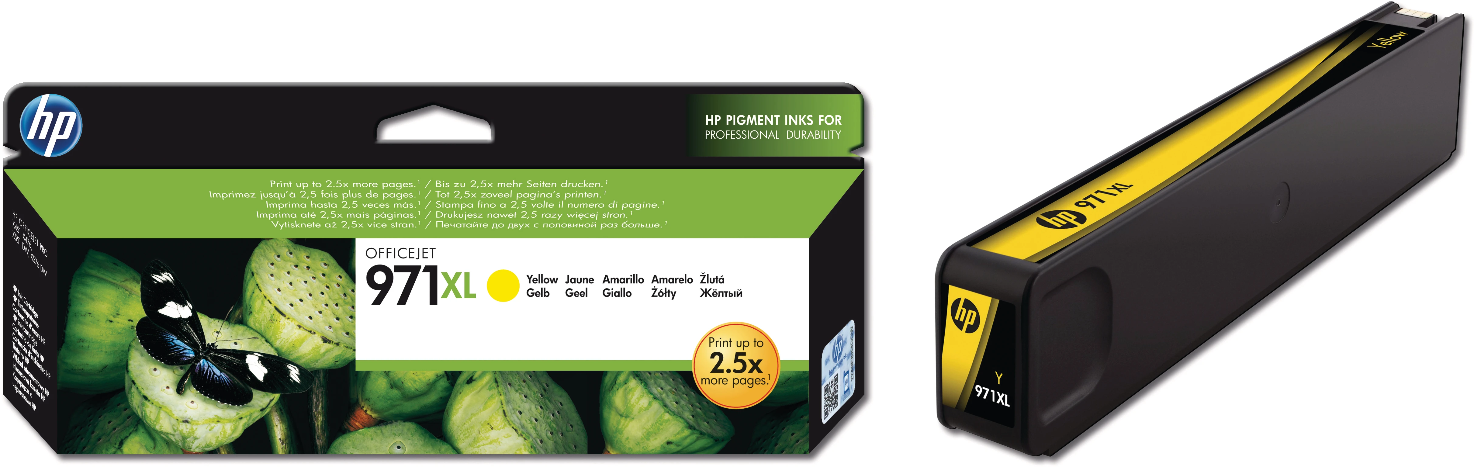 HP Tintenpatrone gelb HC (CN628AE, 971XL)