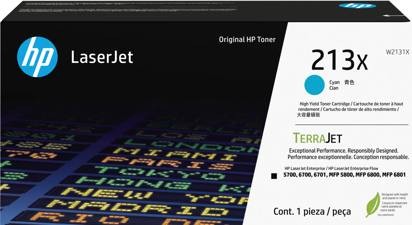 HP Toner-Modul 213X cyan W2131X CLJ Ent. 5700/MFP5800 6000 S.