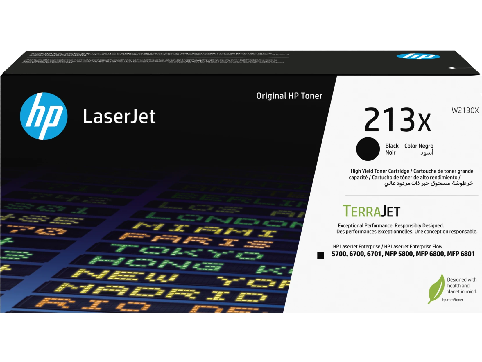 HP Toner-Modul 213X schwarz W2130X CLJ Ent. 5700/MFP5800 9000 S.