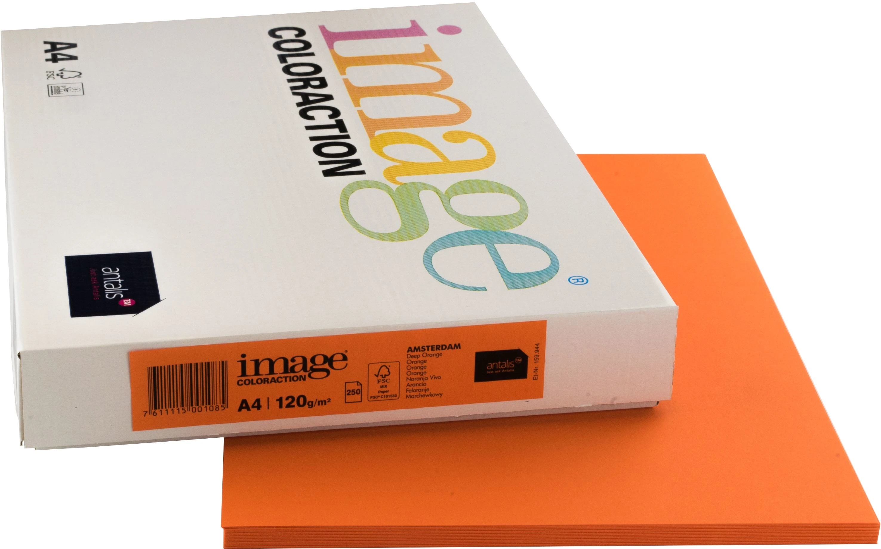 IMAGE COLORACTION Kopierpapier Amsterdam A4 266656 120g, orange 250 Blatt
