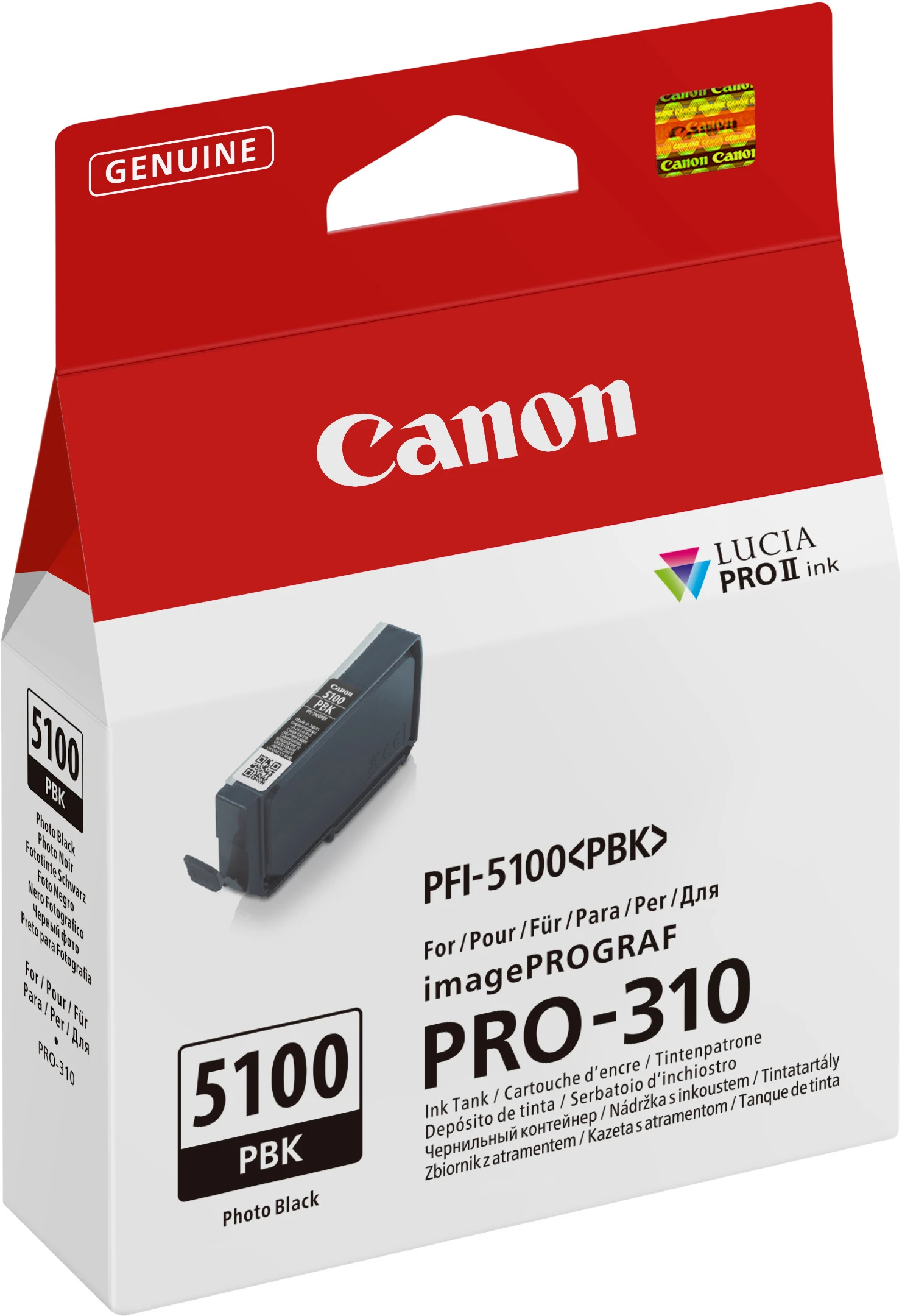CANON Tintenpatrone photo schwarz PFI-5100PBK iPF PRO-310 14ml