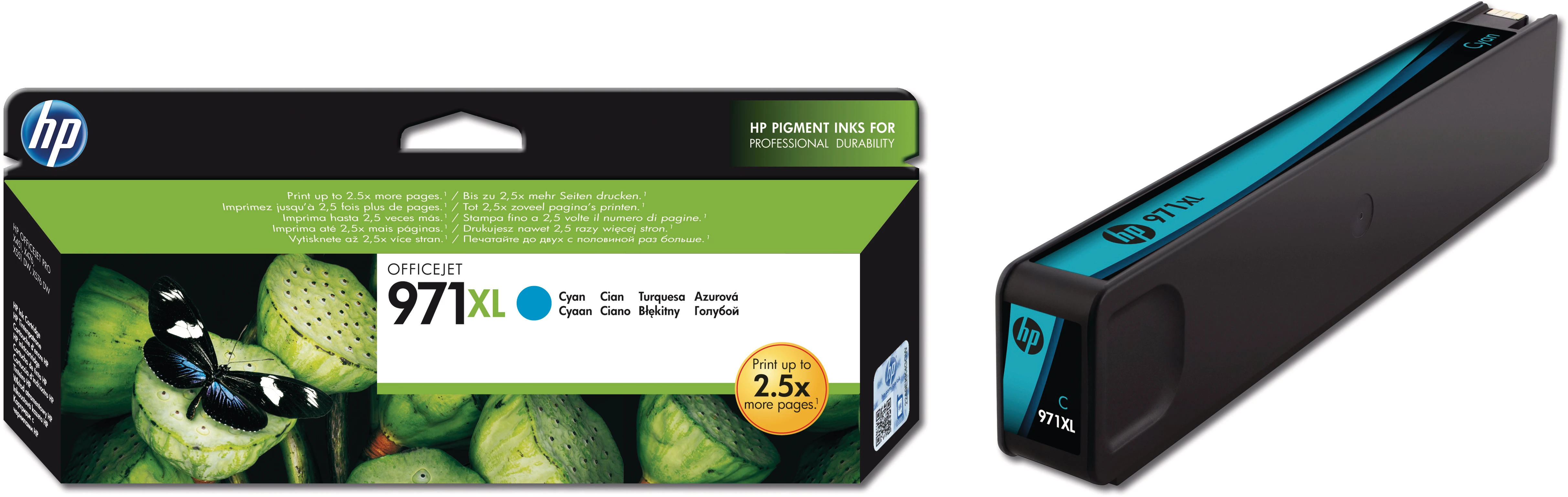HP Tintenpatrone cyan HC (CN626AE, 971XL)
