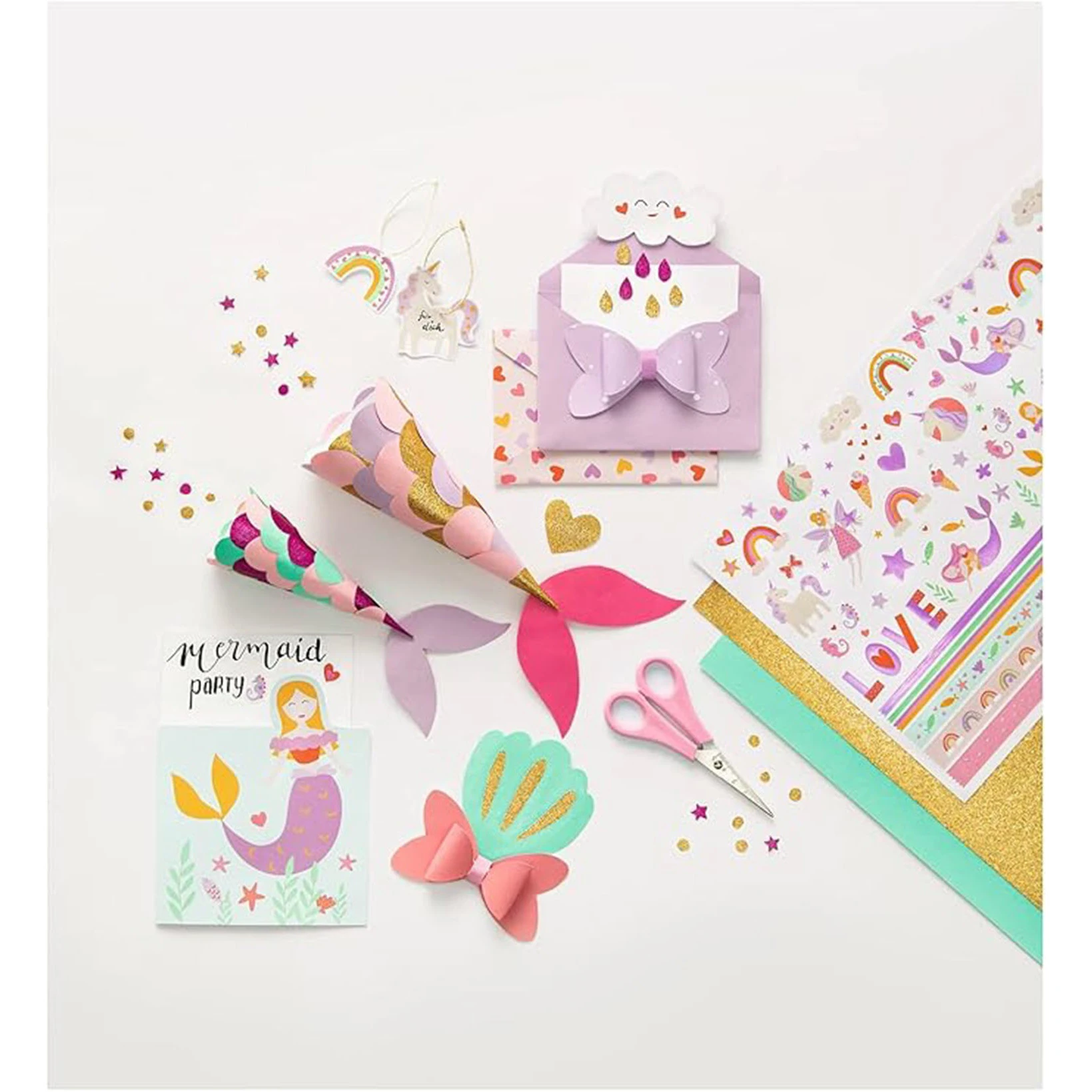 FOLIA Bastelblock Glitter 49102 Everywhere ink. Anleitung