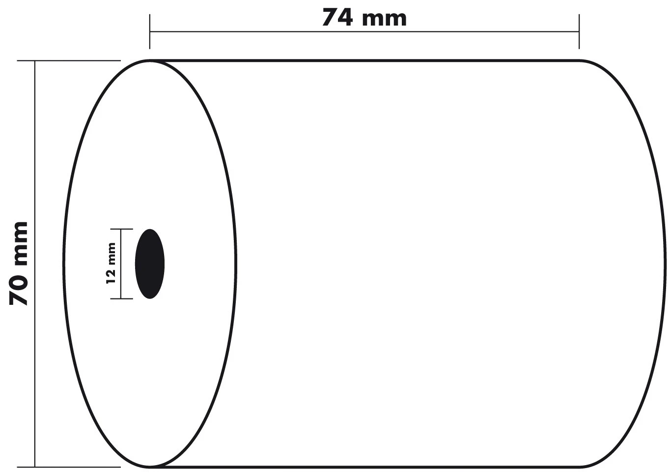 EXACOMPTA Rollen Offset Papier 10 Stk. 40655E 74x70mmx40m für Kasse
