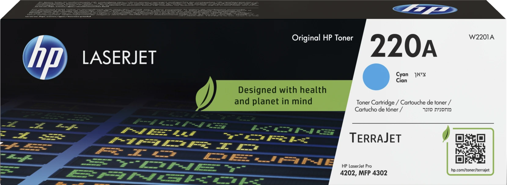 HP Toner-Modul 220A cyan W2201A CLJ Pro 4202/MFP 4302 1800 S.