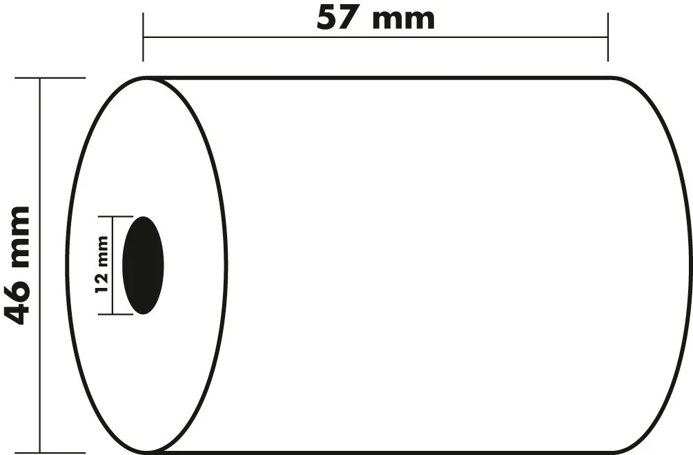 EXACOMPTA Rolle Thermo Papier 10 Stk. 40754E 57x46mmx24m für Kasse