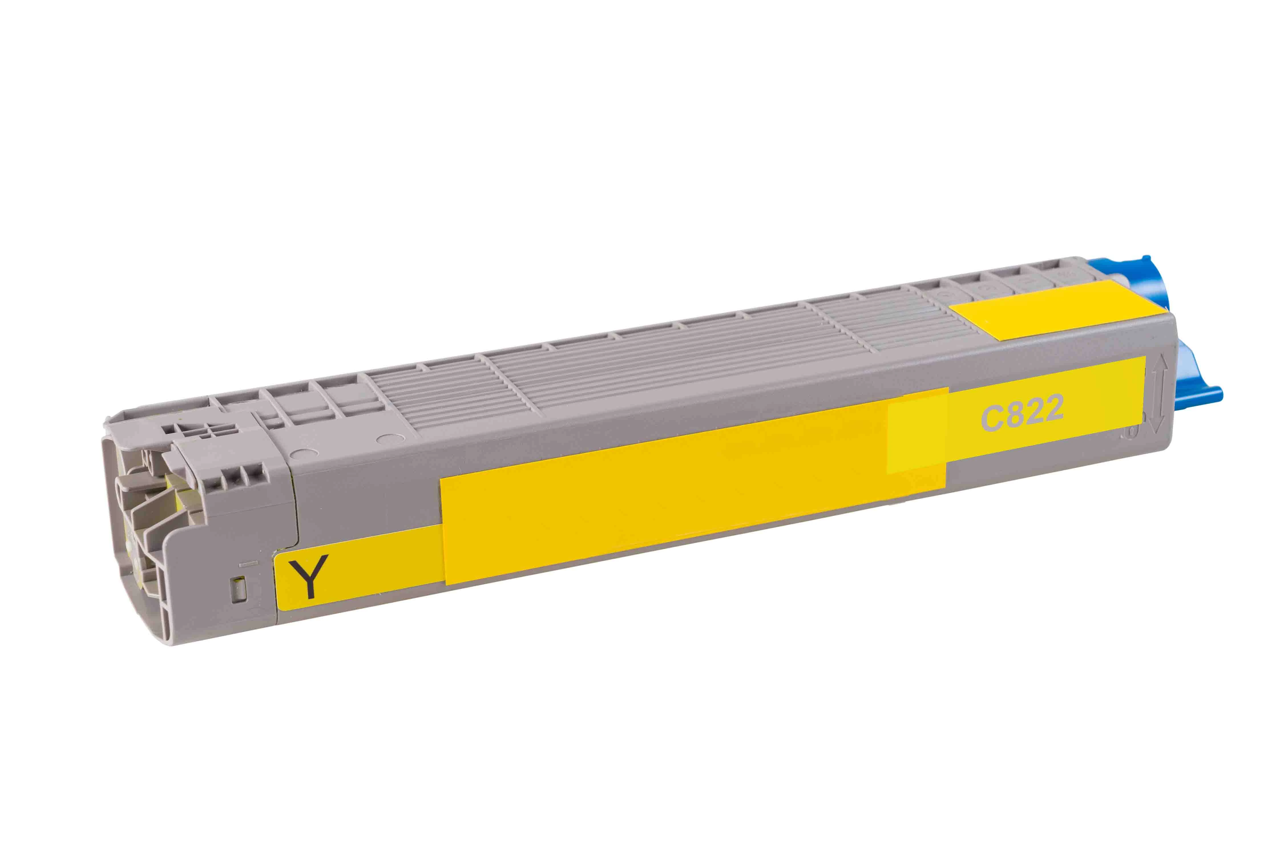 Toner-Modul komp. zu OKI C822 7'300 Seiten, yellow