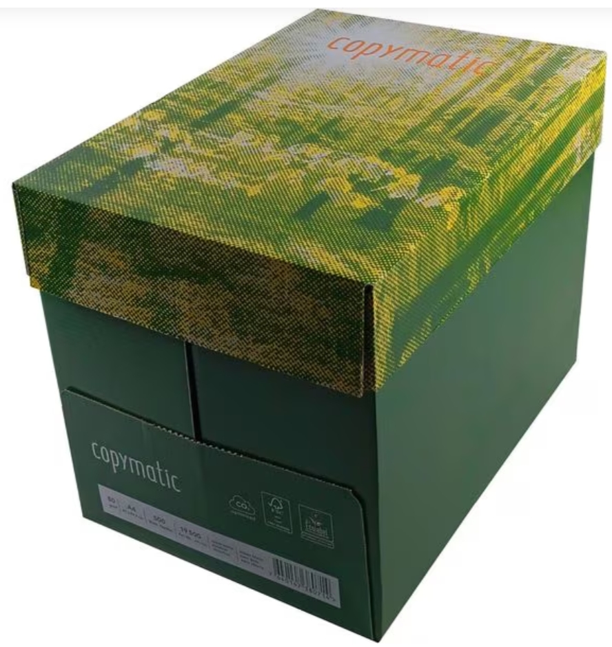 Fischer Papier Kopierpapier Copymatic A4, Weiss, 80 g/m², 2500 Blatt